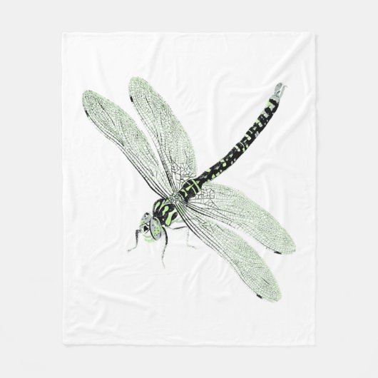 Agender Pride Dragonfly Art Fleece Deken (Voorkant)