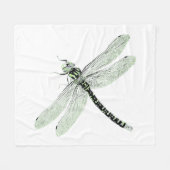 Agender Pride Dragonfly Art Fleece Deken (Voorkant (Horizontaal))