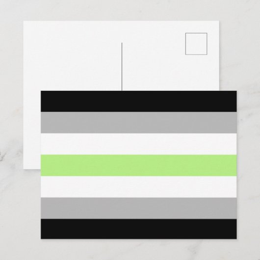Agender Pride Flag Briefkaart (Voorkant / Achterkant)