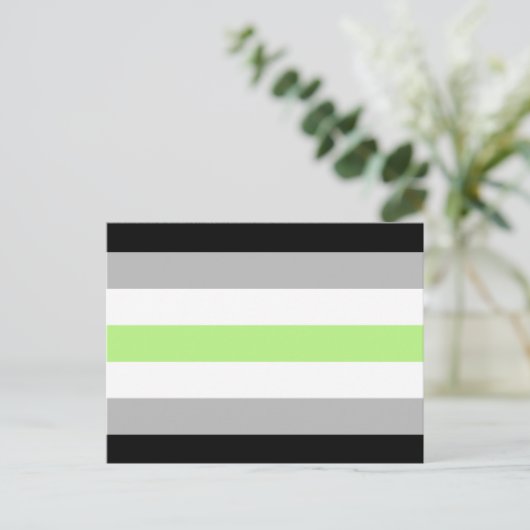 Agender Pride Flag Briefkaart (Staand voorkant)