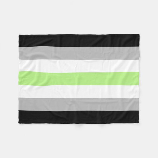 Agender Pride Flag Fleece Deken (Voorkant (Horizontaal))