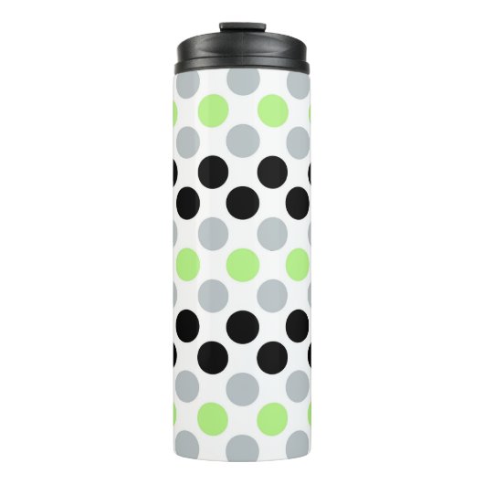 Agender Pride Flag Kleuren Polkadots Thermosbeker (Voorkant)