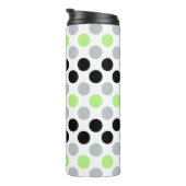 Agender Pride Flag Kleuren Polkadots Thermosbeker (Geroteerd rechts)