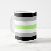 Agender Pride Flag Koffiemok (Voorkant links)