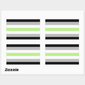 Agender Pride Flag Rechthoekige Sticker (Vel)