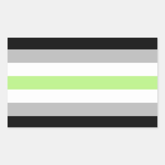Agender Pride Flag Rechthoekige Sticker (Voorkant)