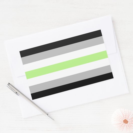 Agender Pride Flag Rechthoekige Sticker (Envelop)
