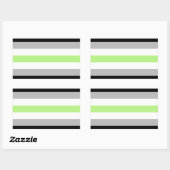 Agender Pride Flag Rechthoekige Sticker (Vel)
