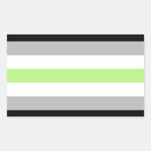 Agender Pride Flag Rechthoekige Sticker (Voorkant)