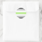 Agender Pride Flag Ronde Sticker (Tas)