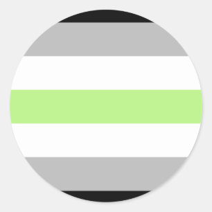 Agender Pride Flag Ronde Sticker