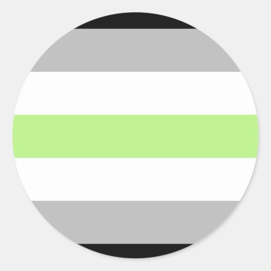 Agender Pride Flag Ronde Sticker (Voorkant)