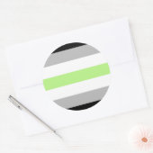 Agender Pride Flag Ronde Sticker (Envelop)