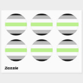 Agender Pride Flag Ronde Sticker (Vel)