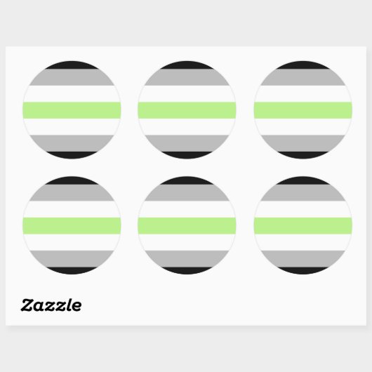 Agender Pride Flag Ronde Sticker (Vel)
