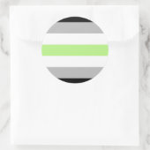 Agender Pride Flag Ronde Sticker (Tas)