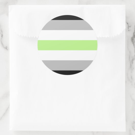 Agender Pride Flag Ronde Sticker (Tas)