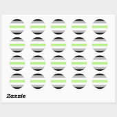 Agender Pride Flag Ronde Sticker (Vel)