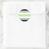 Agender Pride Flag Ronde Sticker (Tas)