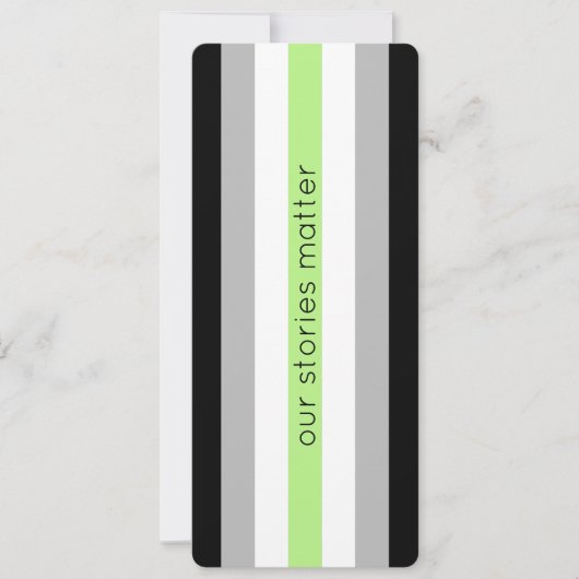 Agender Pride Flag Stripes LGBT-Bladwijzer (Voorkant)