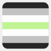 Agender Pride Flag Vierkante Sticker (Voorkant)