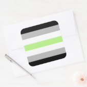 Agender Pride Flag Vierkante Sticker (Envelop)
