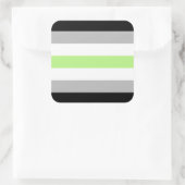 Agender Pride Flag Vierkante Sticker (Tas)