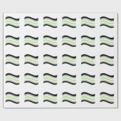 Agender Pride Golvende Vlag Cadeaupapier (Vlak)
