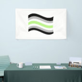 Agender Pride Golvende Vlag Spandoek (Beurs)