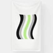 Agender Pride Golvende Vlag Spandoek (Verticaal)