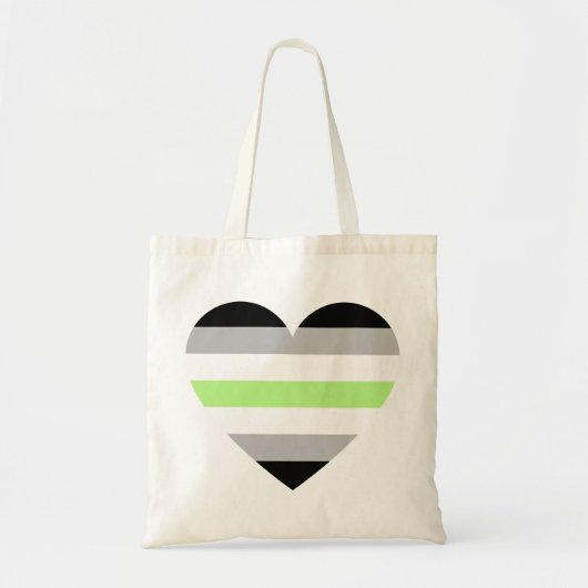 Agender Pride - Heart Tote Bag (Voorkant)