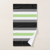Agender Pride, LGBTQ Pride, Black Grey en Green Bad Handdoek (Handdoek)
