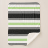 Agender Pride, LGBTQ Pride, Black Grey en Green Sherpa Deken (Voorkant)