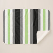 Agender Pride, LGBTQ Pride, Black Grey en Green Sherpa Deken (Voorkant (horizontaal))