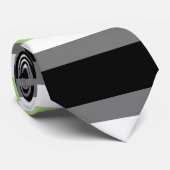 Agender Pride, LGBTQ Pride, Black Grey en Green Stropdas (Opgerold)