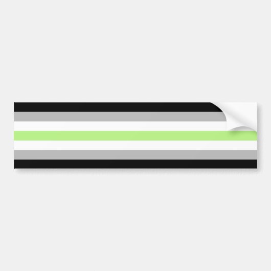 Agender Pride T-Shirt Bumpersticker (Voorkant)