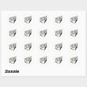 Agender Pride-uitbarsting Ronde Sticker (Vel)