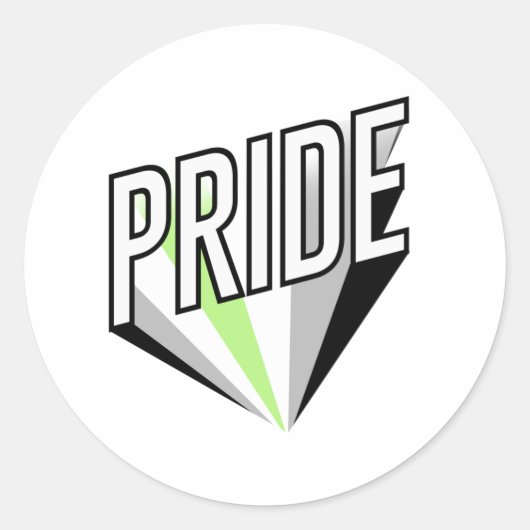 Agender Pride-uitbarsting Ronde Sticker (Voorkant)