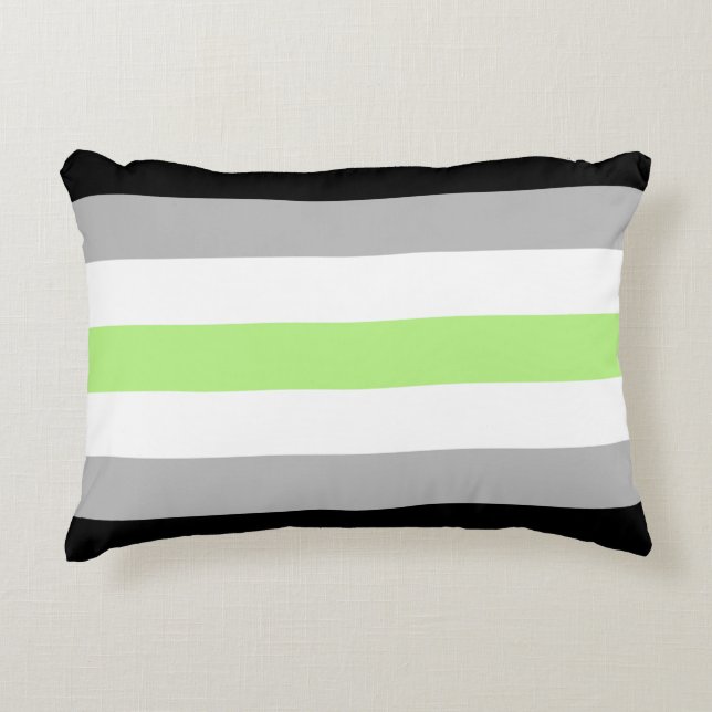 Agender Pride Vlag Accent Kussen (Voorkant)