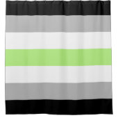 Agender Pride-vlag – Agender-identiteit LGBTQIA+ Douchegordijn (Voorkant)