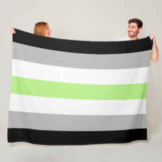 Agender Pride-vlag – Agender identiteit LGBTQIA+ Fleece Deken