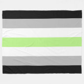 Agender Pride-vlag – Agender identiteit LGBTQIA+  Fleece Deken (Voorkant (Horizontaal))