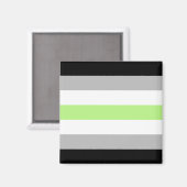 Agender Pride Vlag – Agender Identiteit LGBTQIA+ Magneet (Voorkant / Achterkant)