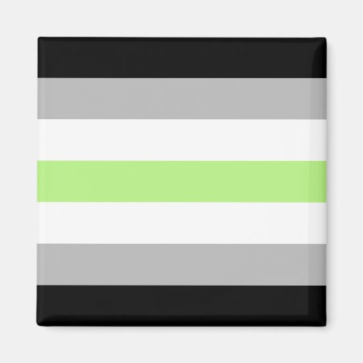 Agender Pride Vlag – Agender Identiteit LGBTQIA+ Magneet (Voorkant)