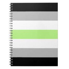 Agender Pride Vlag – Agender Identiteit LGBTQIA+ Notitieboek