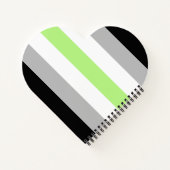 Agender Pride Vlag – Agender Identiteit LGBTQIA+ Notitieboek (Achterkant)