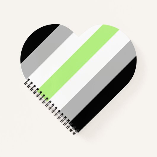 Agender Pride Vlag – Agender Identiteit LGBTQIA+ Notitieboek (Voorkant)