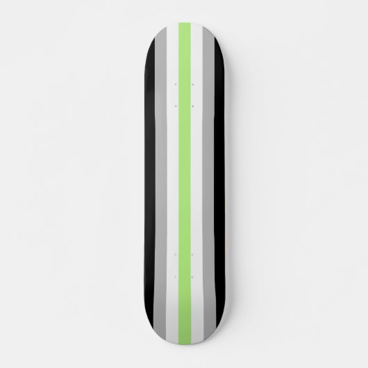 Agender Pride Vlag – Agender Identiteit LGBTQIA+ Persoonlijk Skateboard (Voorkant)