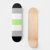 Agender Pride Vlag – Agender Identiteit LGBTQIA+ Persoonlijk Skateboard (Voorkant)