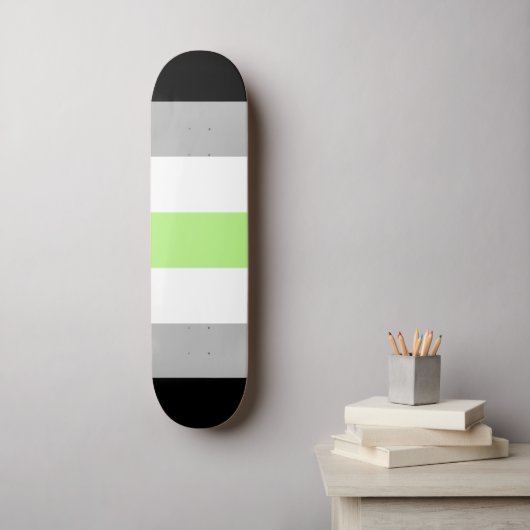 Agender Pride Vlag – Agender Identiteit LGBTQIA+ Persoonlijk Skateboard (Muurkunst)